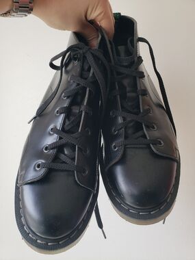 Solovair Black Hi-Shine Monkey Boot